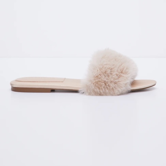 Good American Furry Slide Sandal - Picture 1 of 5